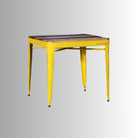 Hube Patio Outdoor Chair and Table (Yellow)