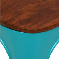 Liva Metal Powder Coated Chair and Table (Blue)