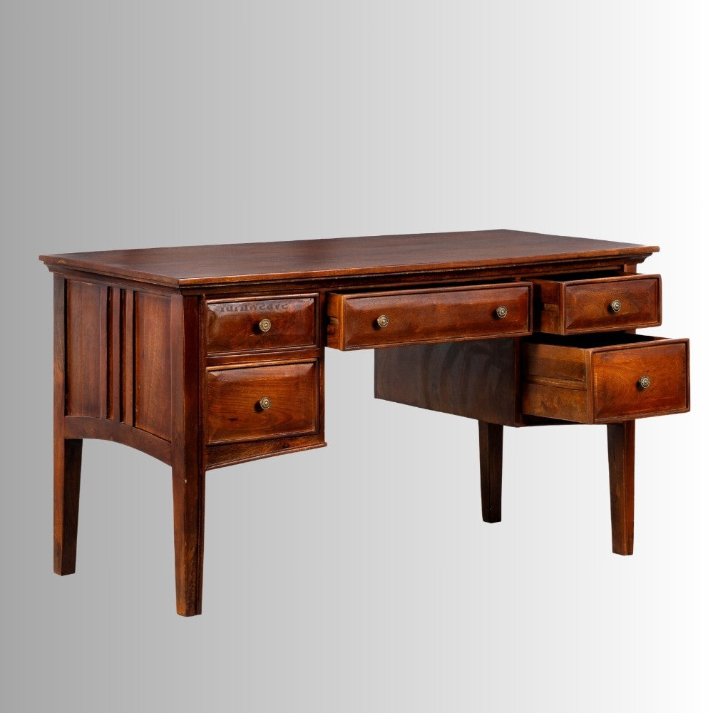 Phino Wooden Study Table (Brown)