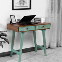 Dravin Wooden Distress Study Laptop Table (Green Distress)