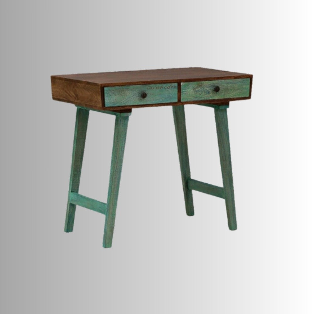 Dravin Wooden Distress Study Laptop Table (Green Distress)