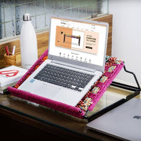 Bunai Handowen Laptop Stand (Pink and Multicolor)