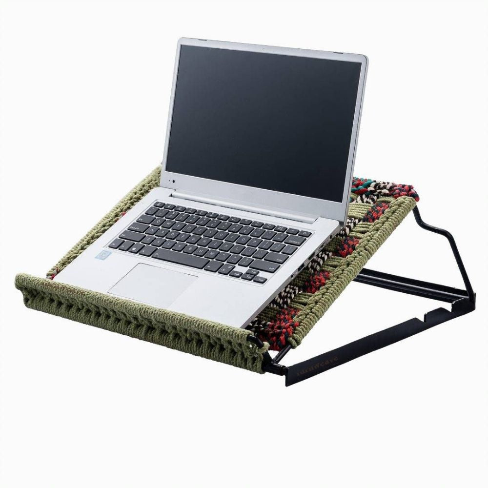 Bunai Handowen Laptop Stand (Green Ela and Multicolor)