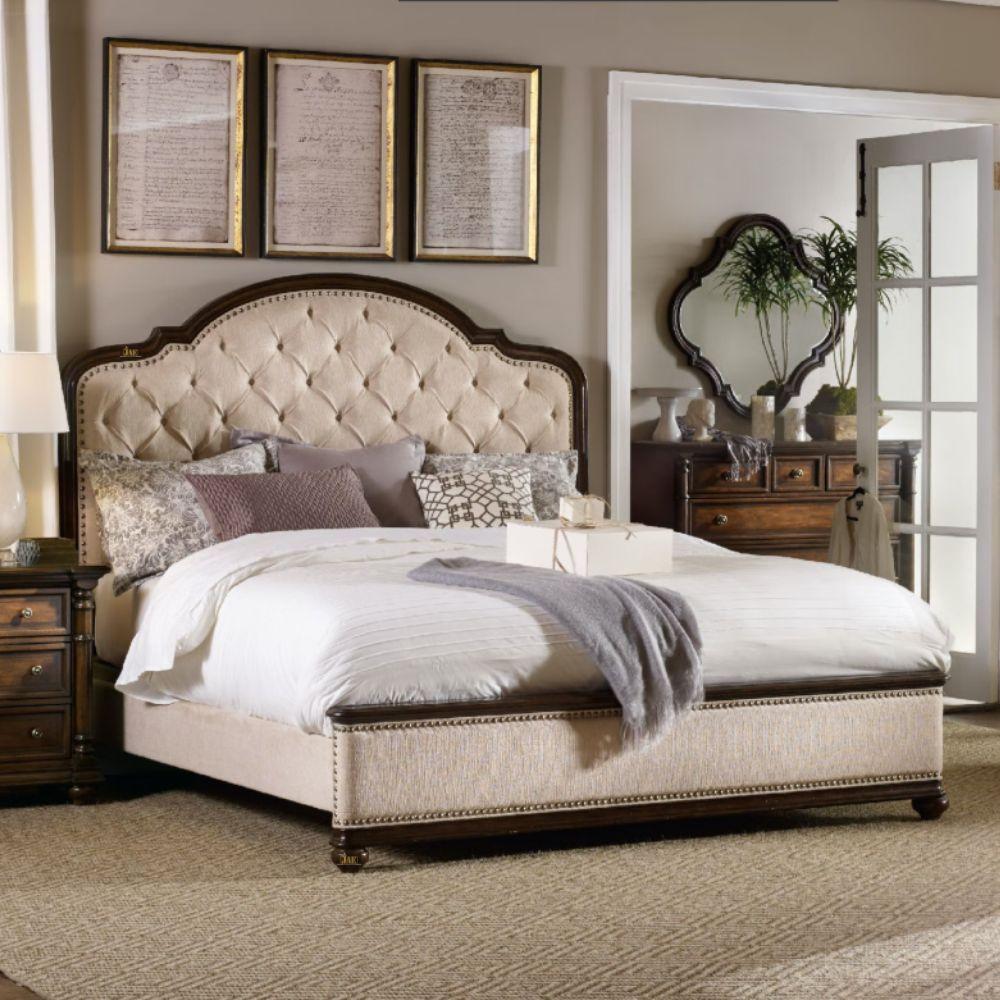 Kemia Wooden Upholstered Bed | luxurious wooden king size bed | Furnweave