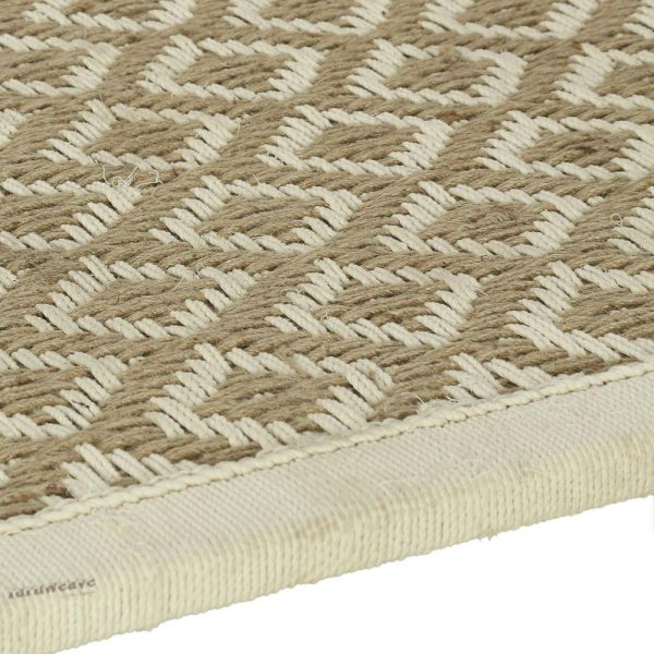 Furnweave Wooden Handwoven Charpai Jute and White by Furnweave