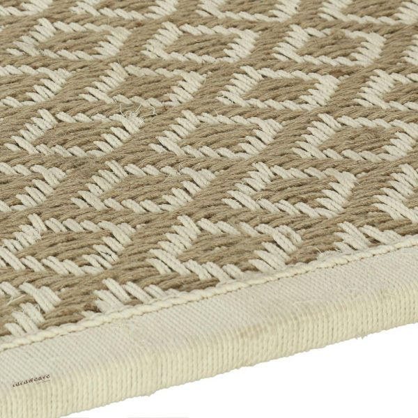 Furnweave Handwoven White and Jute Set of Charpai | Stool set of Two | Bench | Sheesham Wood | Cotton and Jute by Furnweave