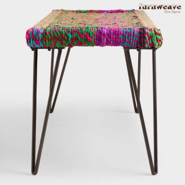 Buy Multi-Coloured Handcrafted Woven Bench Online - Furnweave
