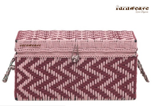 Buy Storage Box of Maroon & Pink Color Online - Furnweave