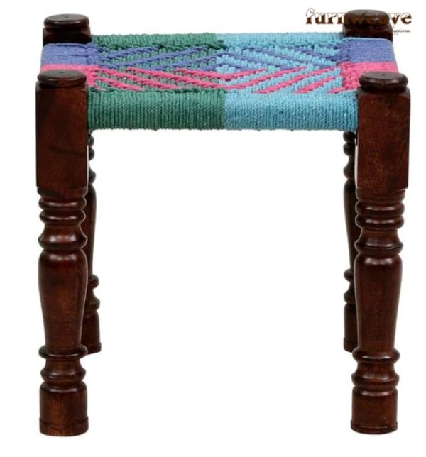 Furnweave handwoven set of two stools