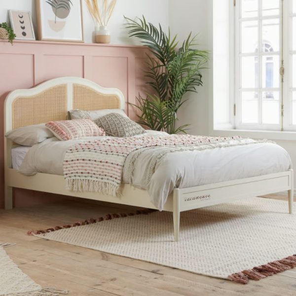 Buy Fikrae Wooden Cane Bed Online at Best Price - Furnweave