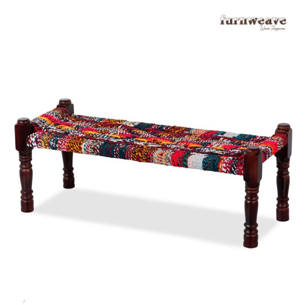 Furnweave Wooden Bench (Multicolor) by Furnweave