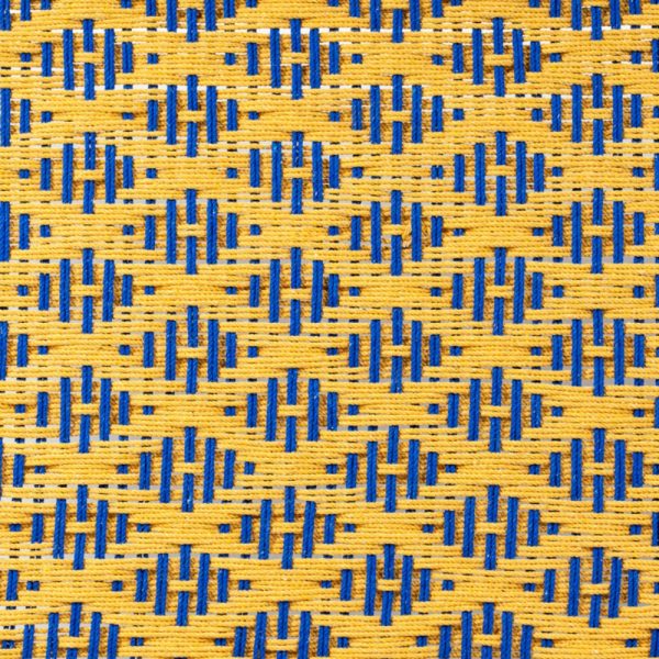 Furnweave Wooden Handwoven Charpai (Yellow Blue) by Furnweave