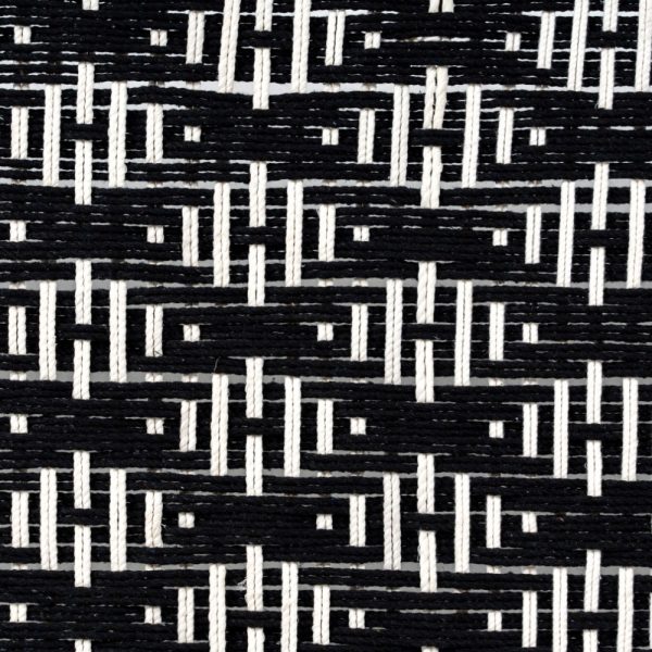 Furnweave Wooden Handwoven Charpai (Black White) by Furnweave