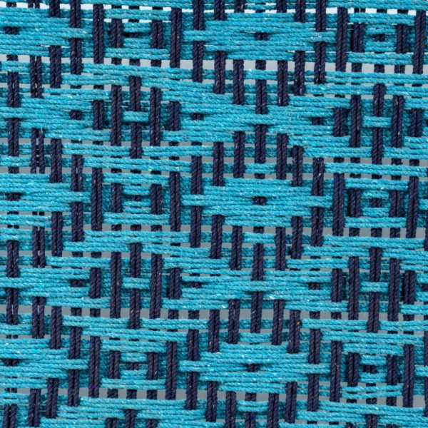 Furnweave Wooden Handwoven Charpai (Light Blue and Dark Blue) by Furnweave