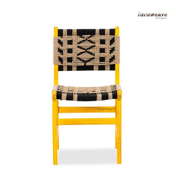 Sunflo Wooden Handwoven Chair by Furnweave