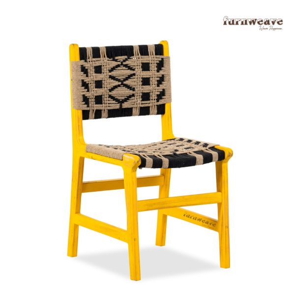 Sunflo Wooden Handwoven Chair by Furnweave